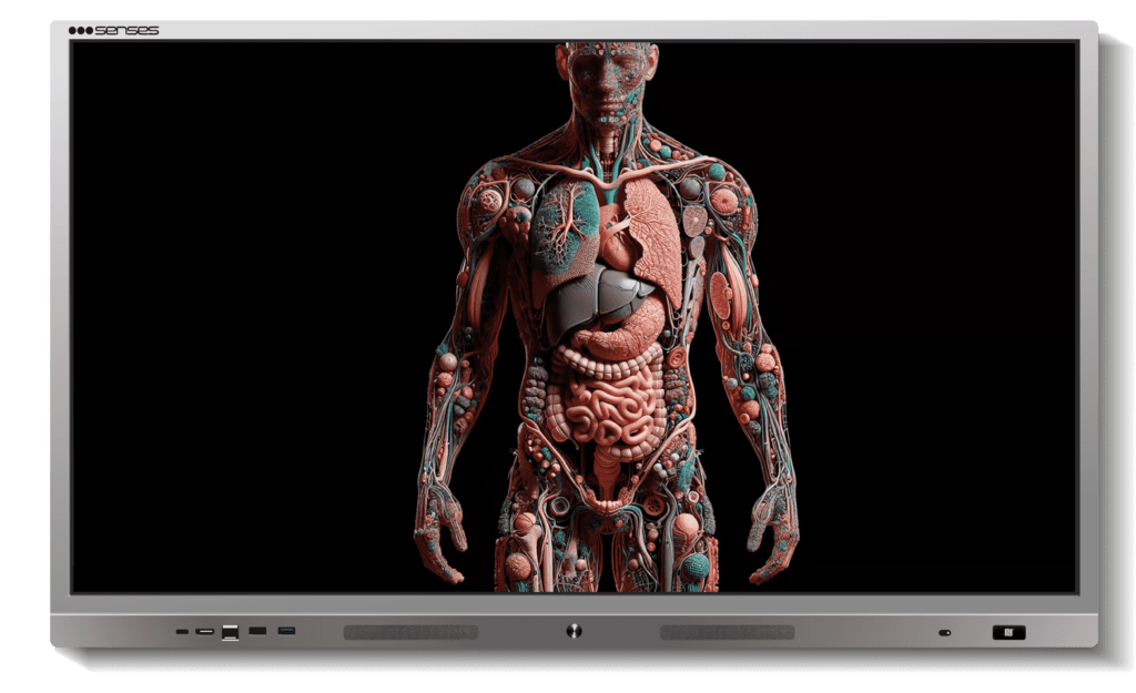 3D image of Human anatomy on Senses interactive panel