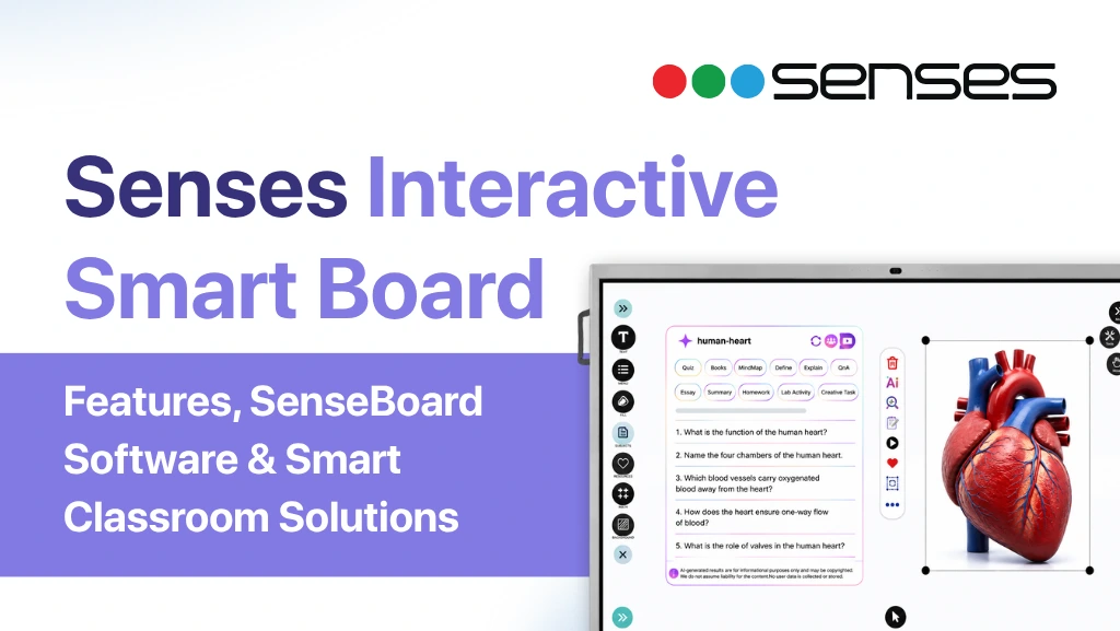 Senses Interactive Smart Board Features, SenseBoard Software & Smart Classroom Solutions