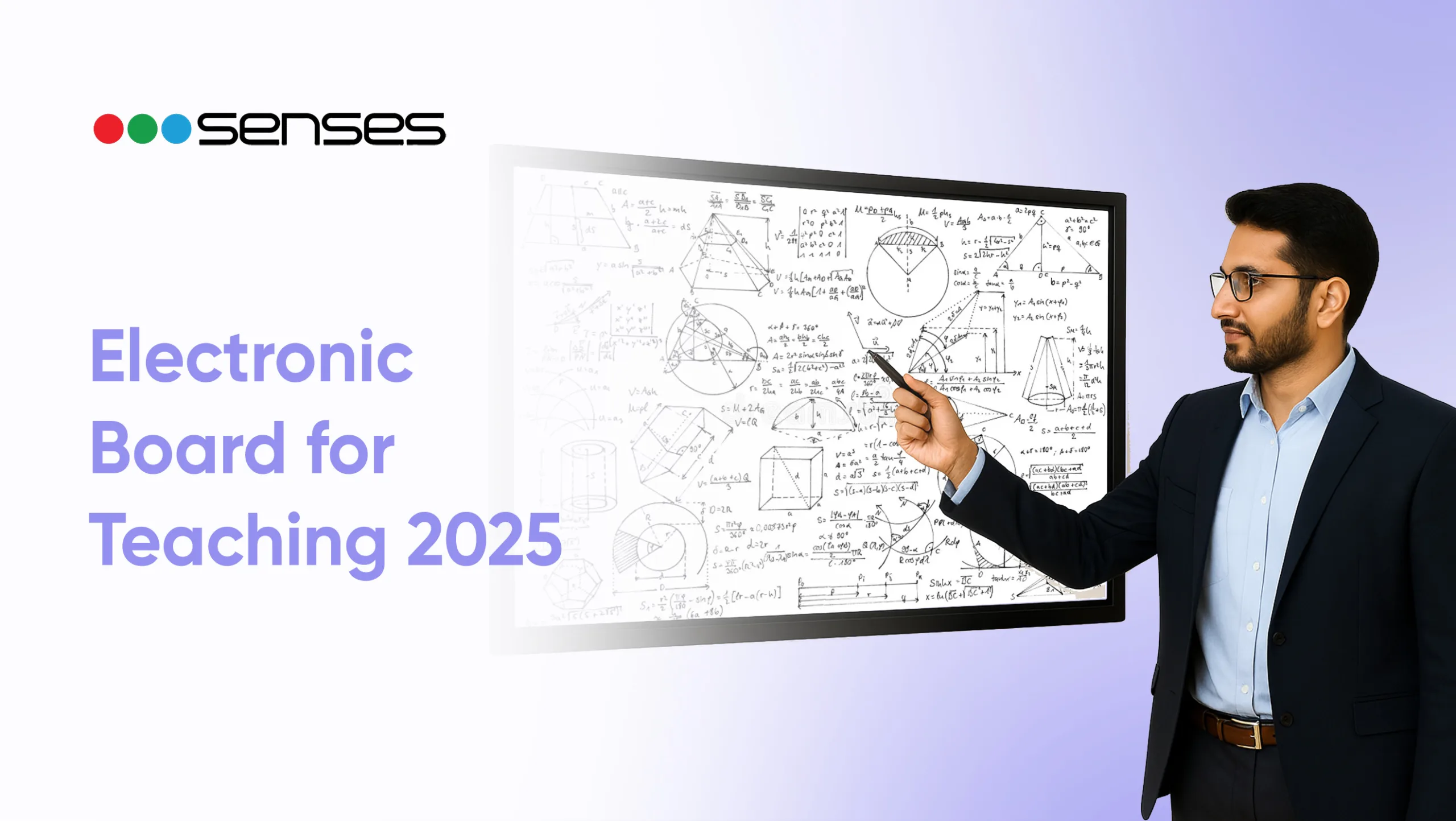 Electronic board for teaching