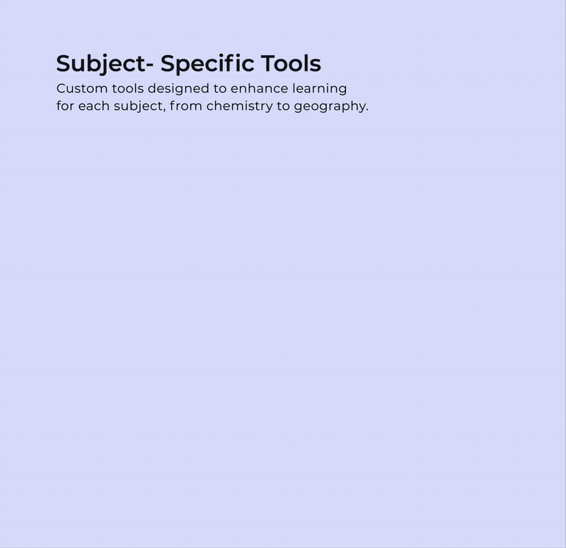 Subject Specific tool Sense Board