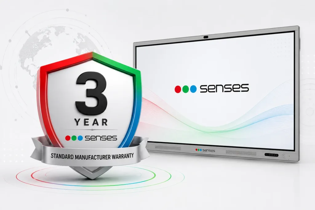 3 years warranty in senses smart board