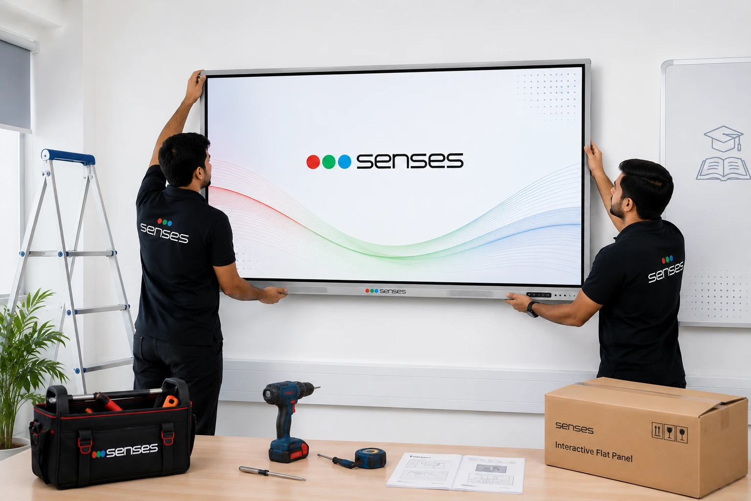 Installation smart board Interactive panel by senses electronics