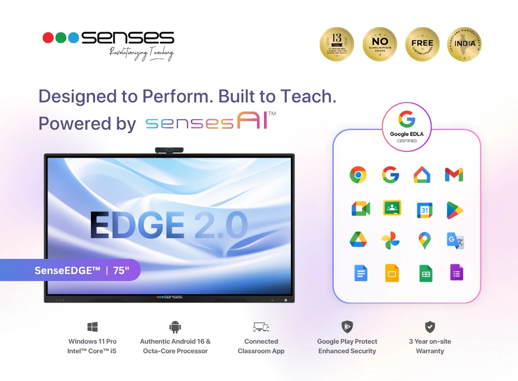 SenseEDGE 2.0 75 inch Interactive panel Senses ELectronics