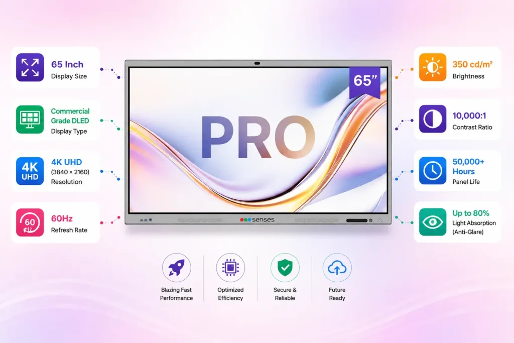 sensepro 65 inch interactive panel