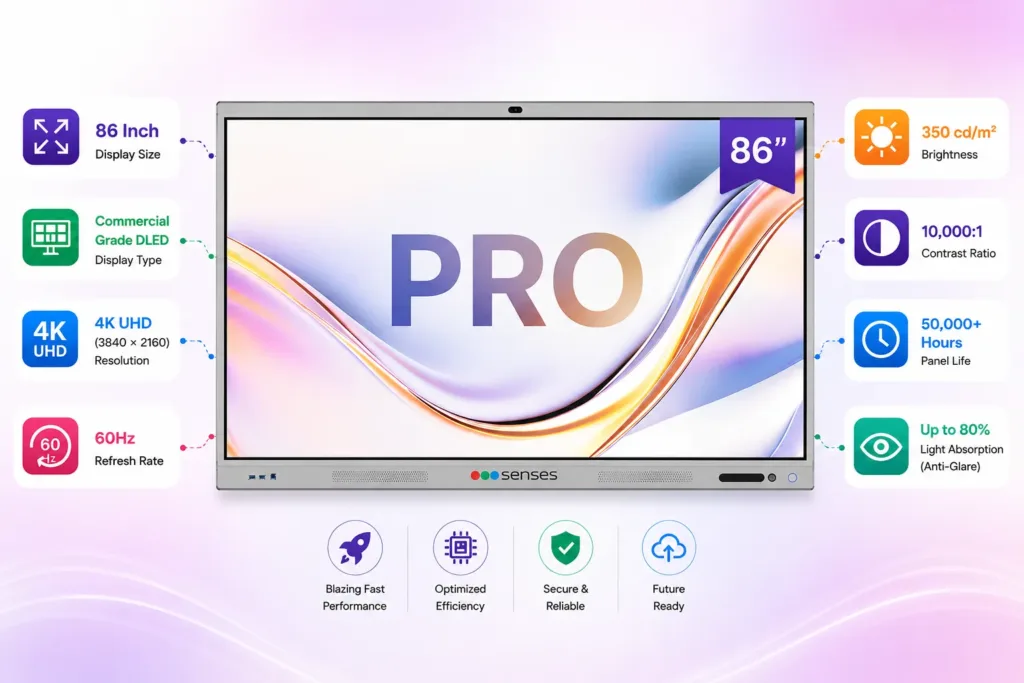 sensepro 86 inch interactive panel