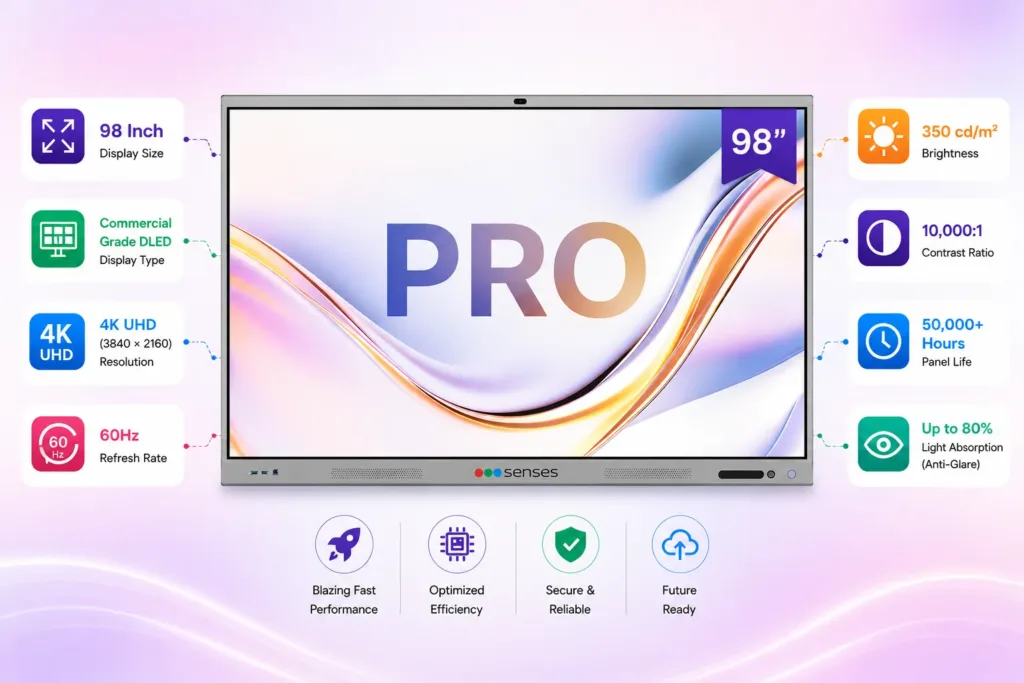sensepro 98 inch interactive panel