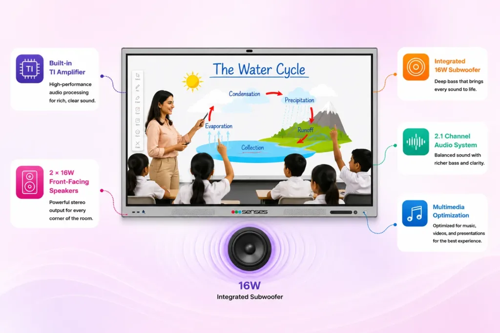 sensepro interactive panel with 4k DLED display
