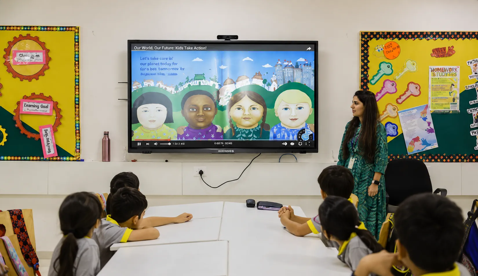 SenseEDGE 2.0 student are using Digital Board