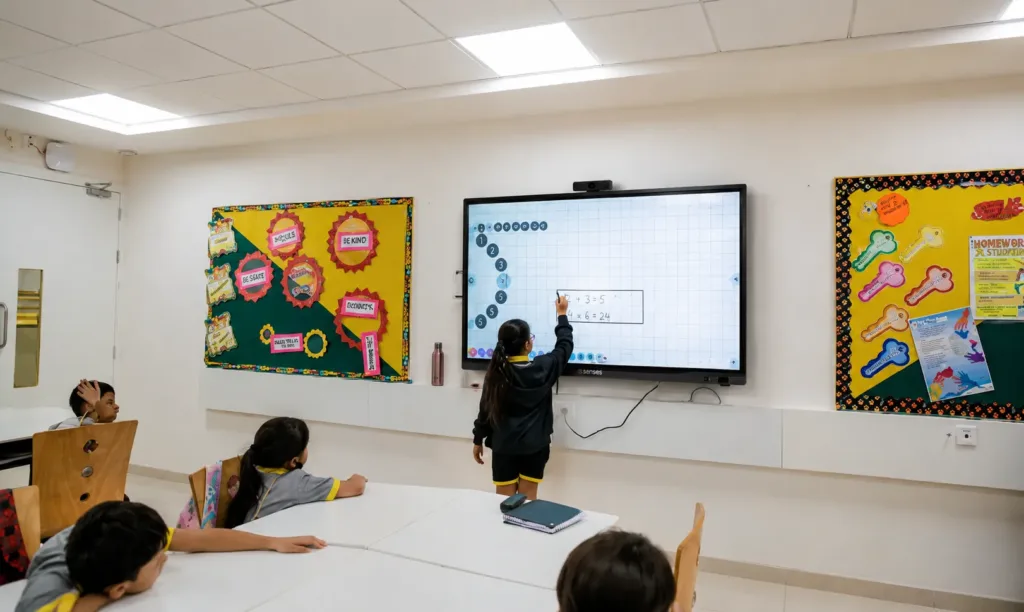 SenseEDGE 2.0 student are using smart baord