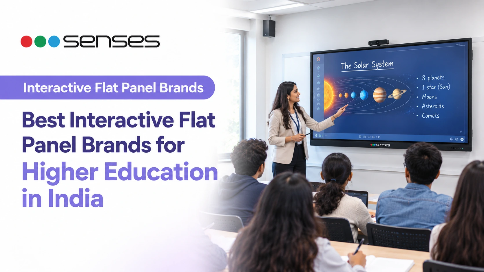Best Interactive Flat Panel Brands for Higher Education in India- Senses Electronics